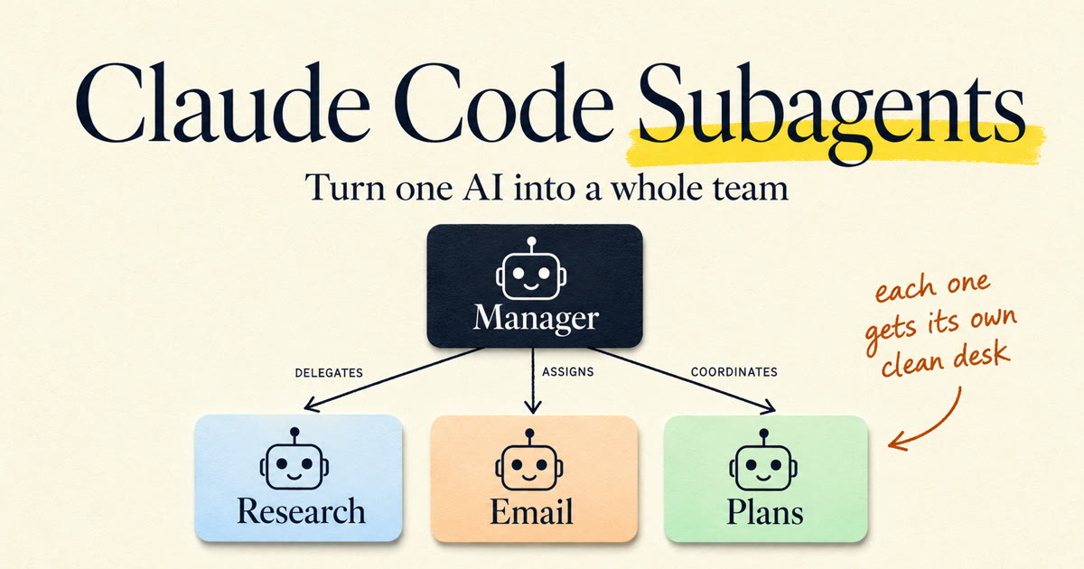 Claude Code Subagents: Turn One AI Into a Whole Team